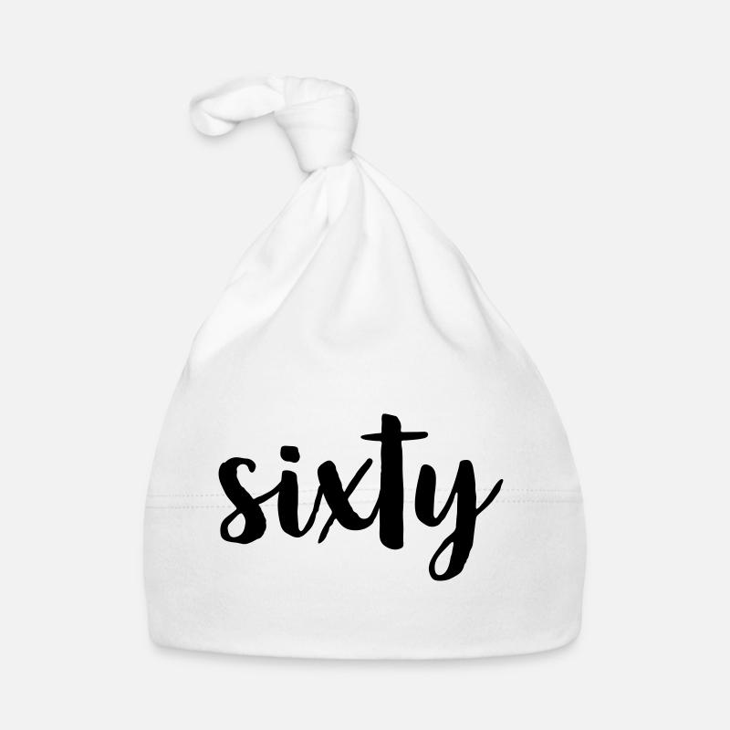 60 sixty 60th birthday gift number 60 number Organic Baby Cap