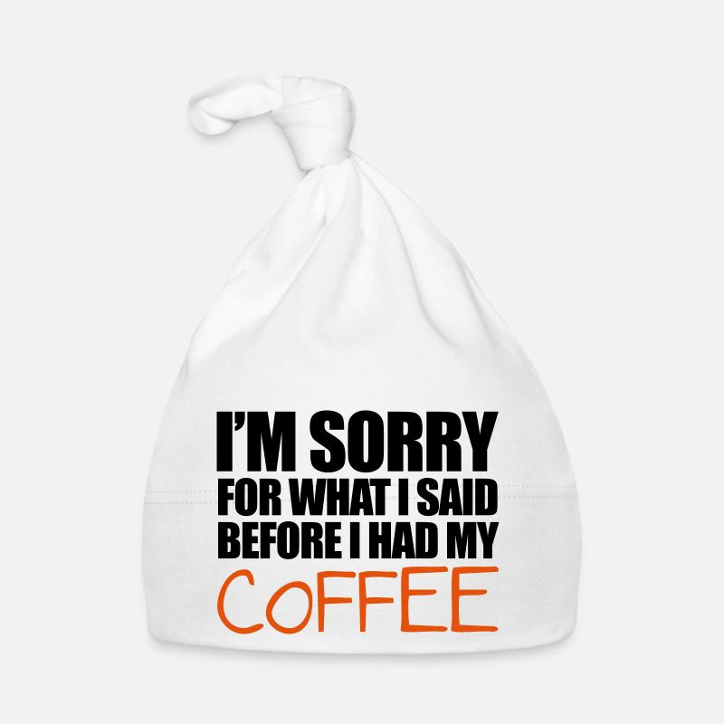 Coffee - Bonnet bio Bébé - blanc