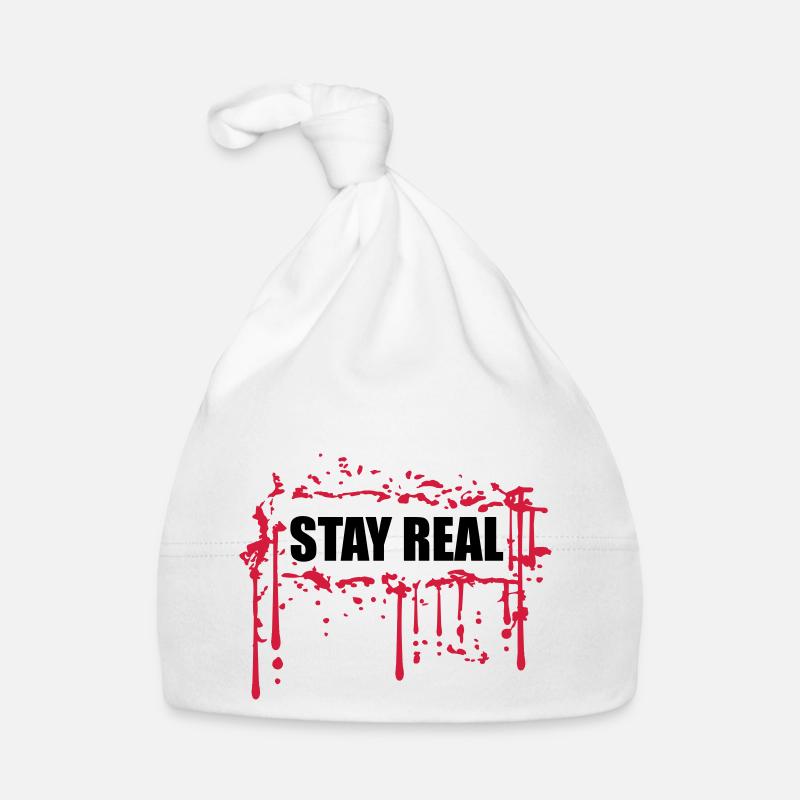 frame edging stay real red blood graffiti sprit Organic Baby Cap