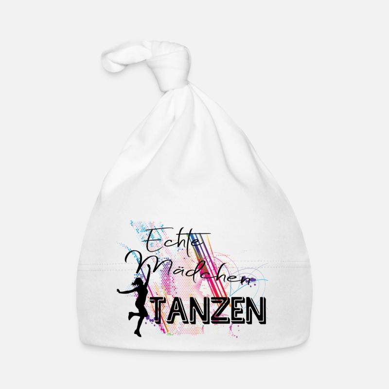 Echte Mädchen Tanzen - Baby Bio-Mütze - Weiß