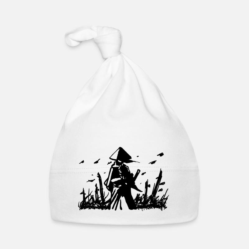Samurai - Baby Bio-Mütze - Weiß