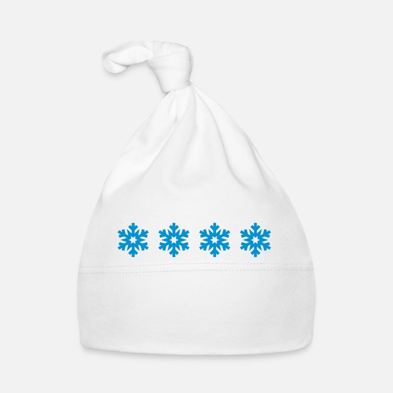 Schneeflocken vier 2 Baby Bio-Mütze
