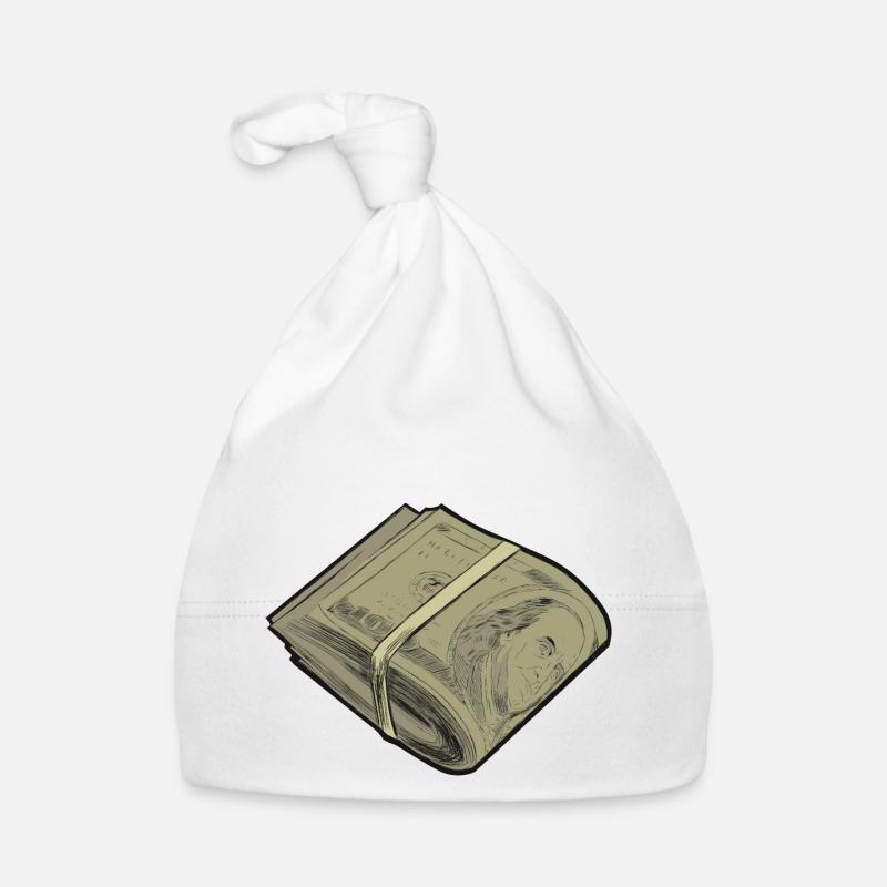 Dollar roll currency bundle design Organic Baby Cap