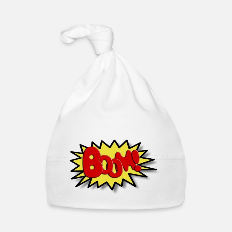 Boom Comicstyle Comic Figure Lichtenstein Pop Art Organic Baby Cap