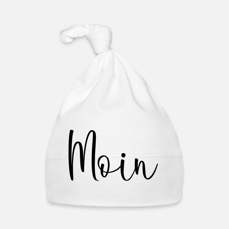 Moin sagen - Baby Bio-Mütze - Weiß