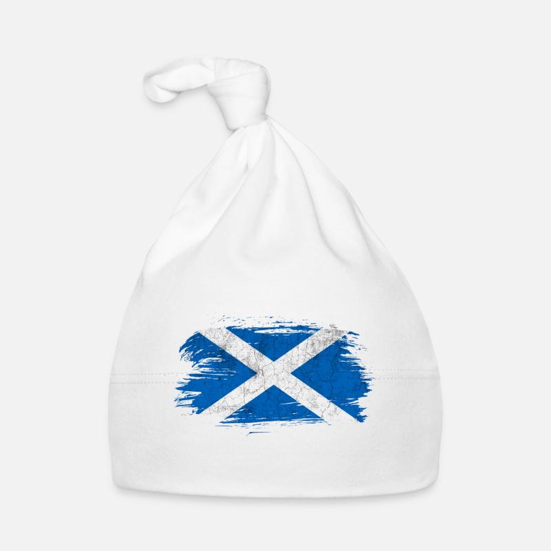 Drapeau vintage Ecosse Bonnet bio Bébé