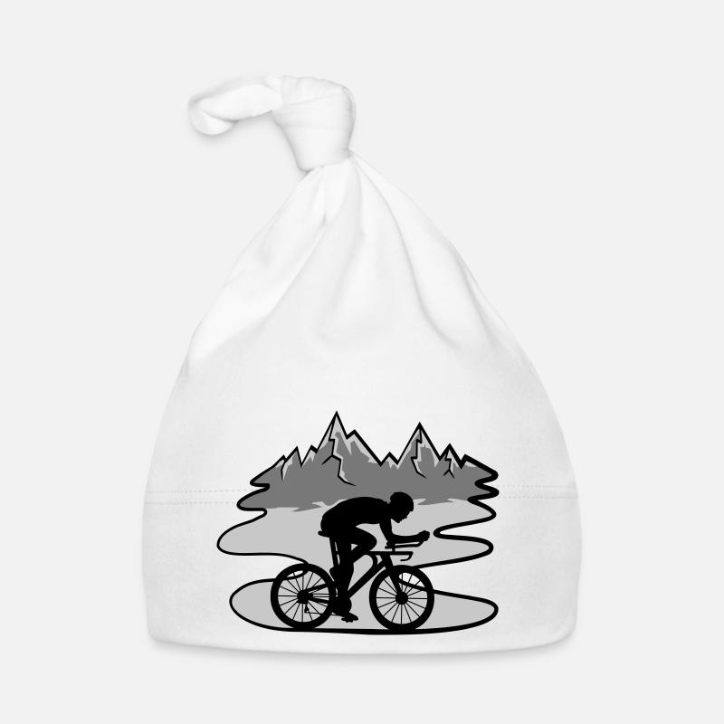 Bicycle Rider Mountains Organic Baby Cap