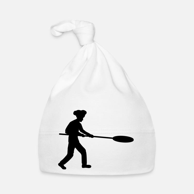 Pizzaschieber Pizzabäcker Silhouette Baby Bio-Mütze