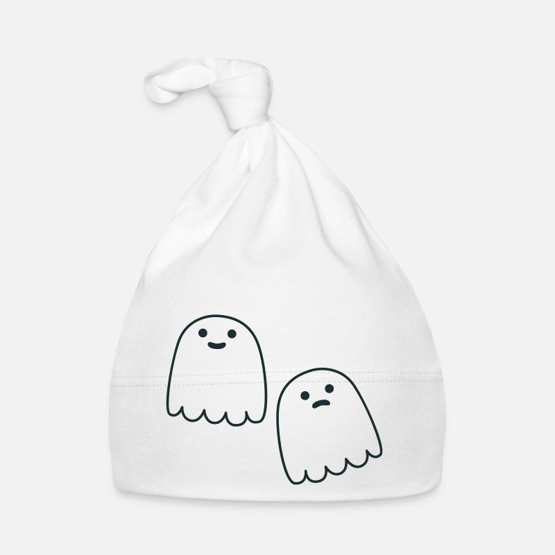 Happy and sad ghosties Organic Baby Cap