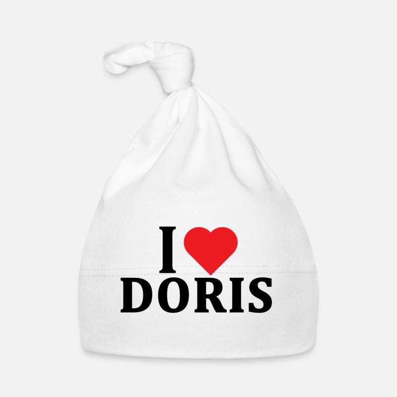 T-Shirt Ich liebe Doris T-Shirt Geschenkidee Baby Bio-Mütze