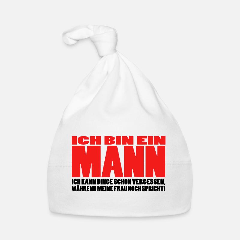 mann spruch witzig männer ehemann ehe - Baby Bio-Mütze - Weiß