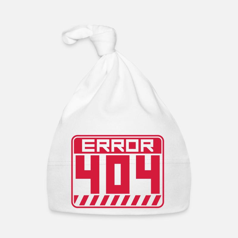 Schild Error 404 Warnung Baby Bio-Mütze