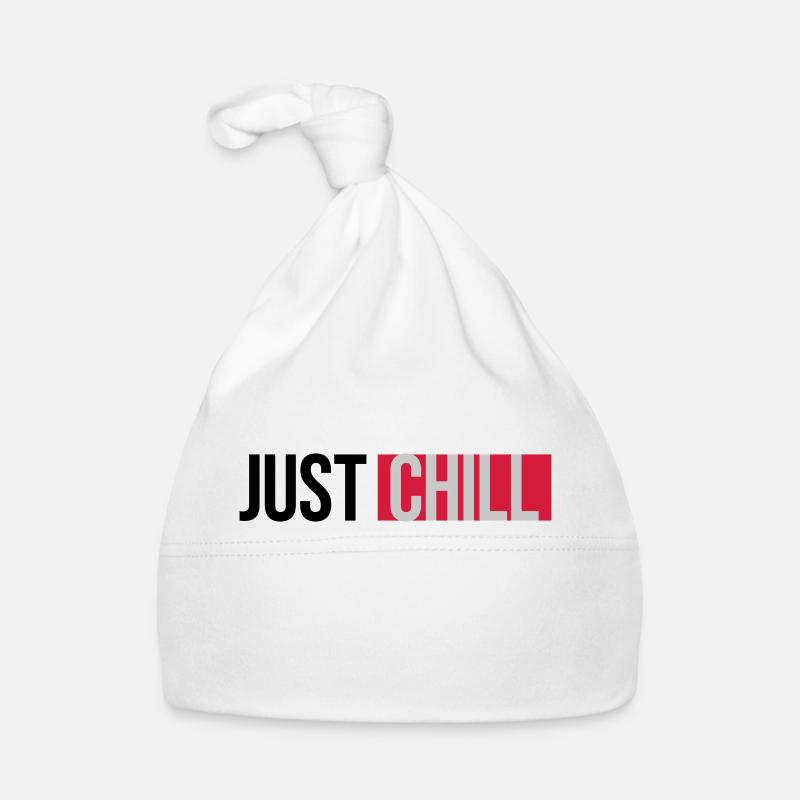 Just Chill Text Logo Baby Bio-Mütze