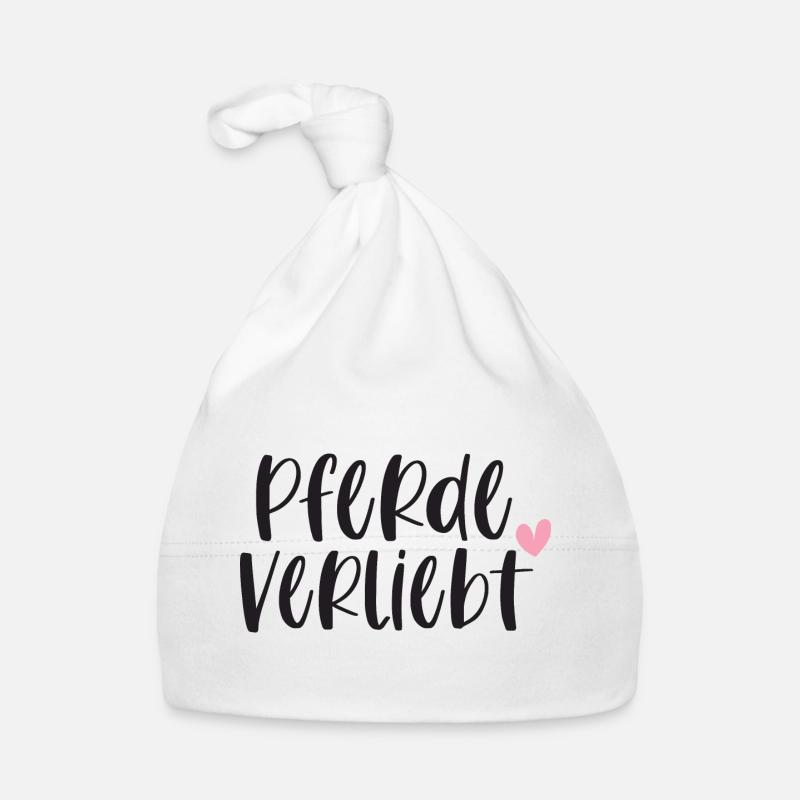 Pferde Verliebt Pferd Reiten Geschenk Baby Bio-Mütze