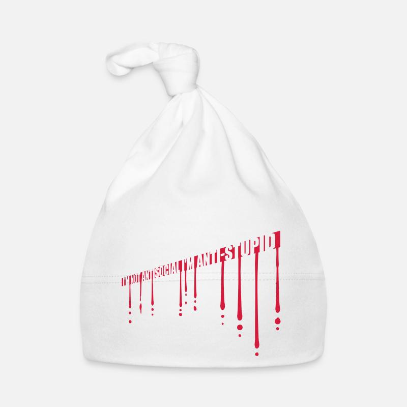 pas antisocial anti-stupide Bonnet bio Bébé