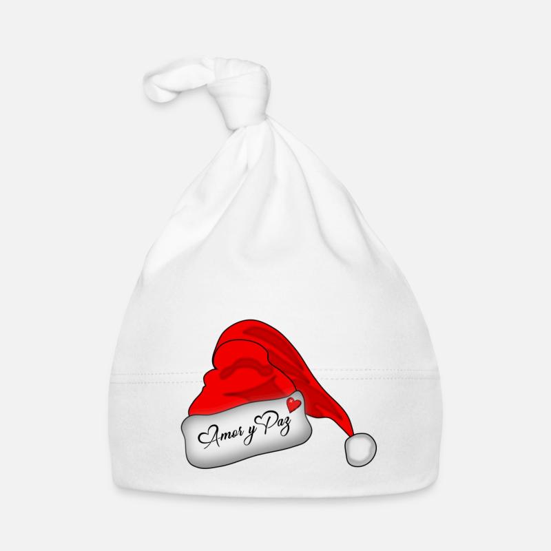 PÈRE NOËL - PÈRE NOËL - NOËL - Bonnet bio Bébé - blanc