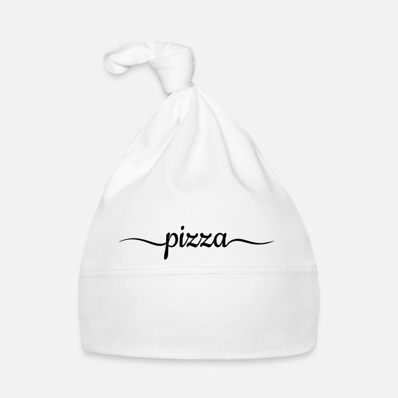 Lettrage typographique de pizza Bonnet bio Bébé