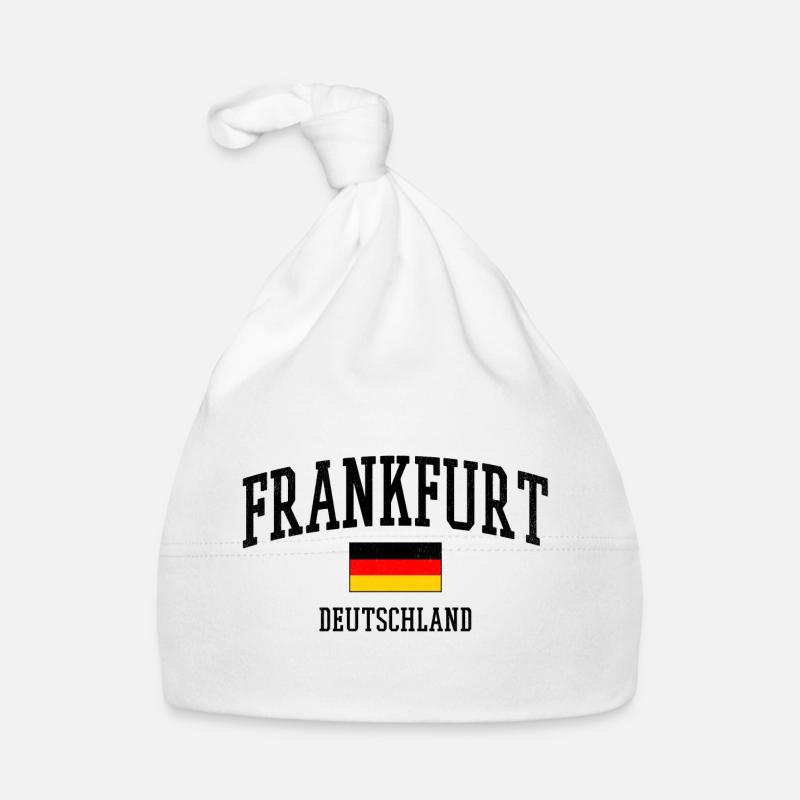 Frankfurt Germany Flag Cities Motif Organic Baby Cap