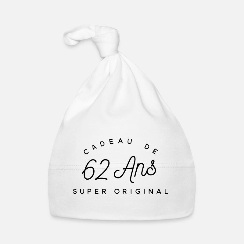 Cadeau 62 ans    Bonnet bio Bébé