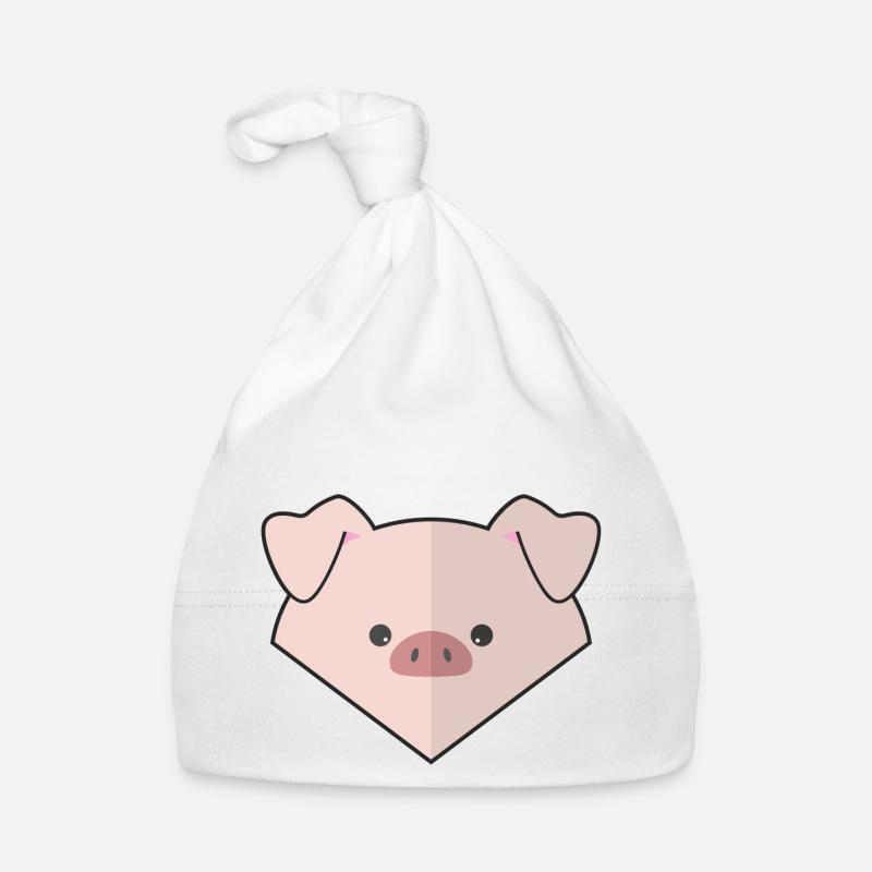 Niedliches einfaches Schwein Baby Bio-Mütze
