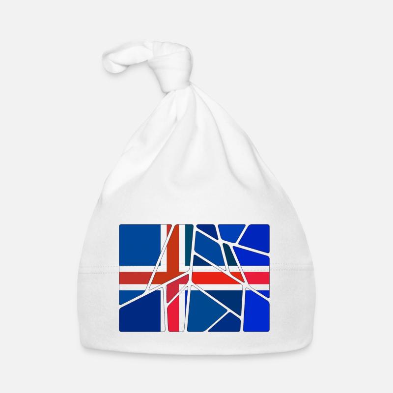 Pays: Islande - Bonnet bio Bébé - blanc
