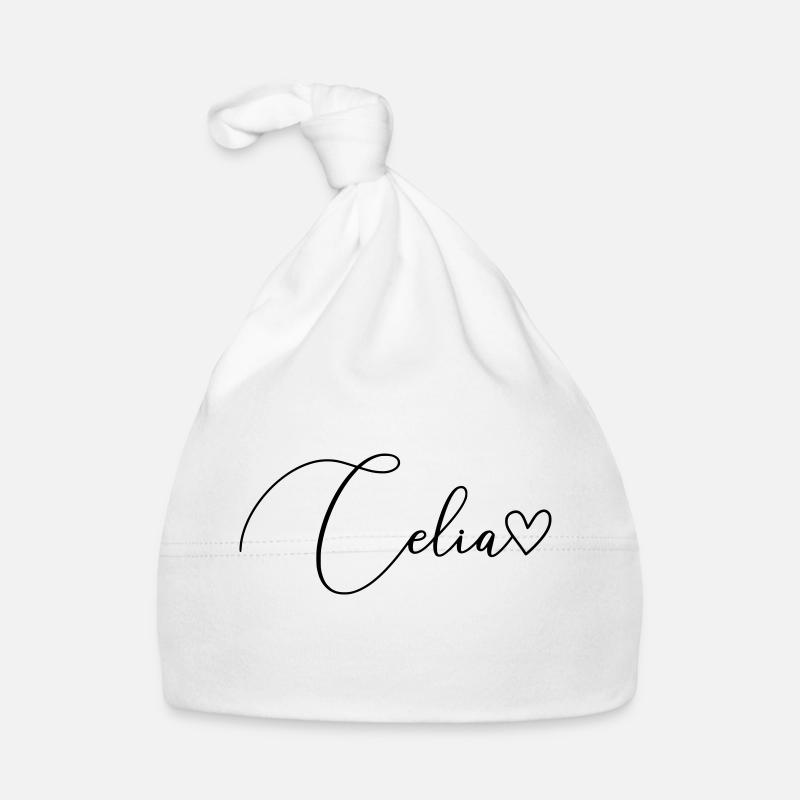 Celia Nom Prénom Fille Bonnet bio Bébé