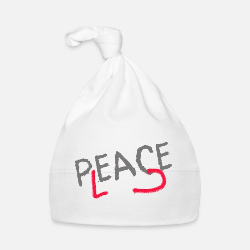 PLEASE PEACE Baby Bio-Mütze