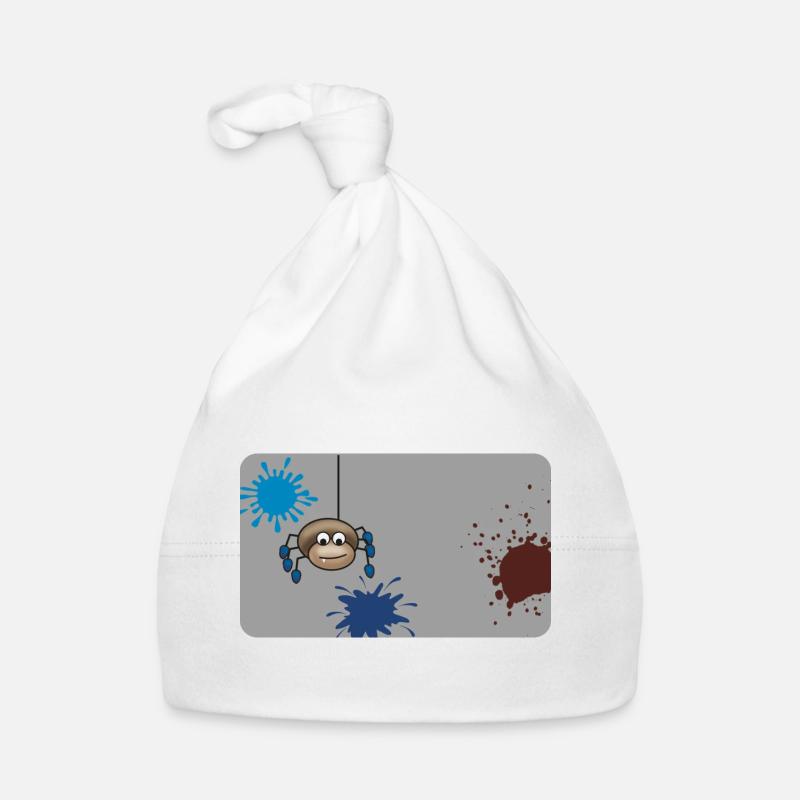 Éclaboussure de couleur Monster Spider Grey Bonnet bio Bébé