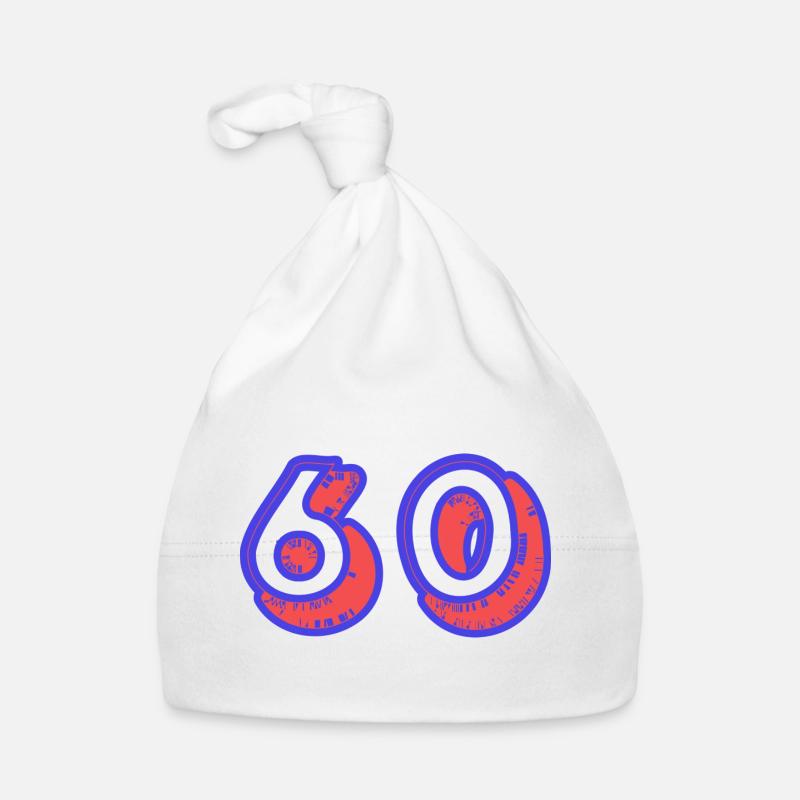 60. 60 ANS. 60e ANNIVERSAIRE. ANNIVERSAIRE 60 ANS. Bonnet bio Bébé
