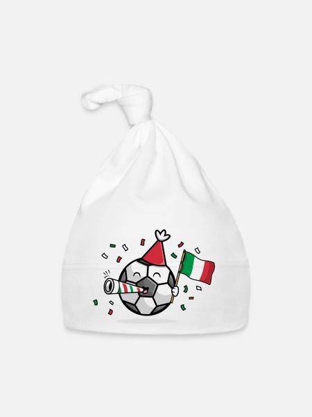 Fan de football Italie - Bonnet bio Bébé - blanc - Devant