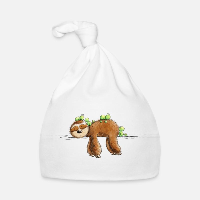 Sloth And Frog Friendship Chill Organic Baby Cap
