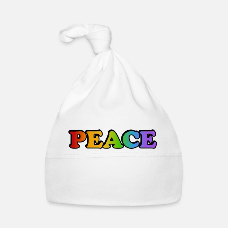 Friedens-Regenbogen Baby Bio-Mütze