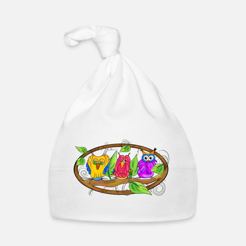 Weisheit - Eulen Edition Baby Bio-Mütze