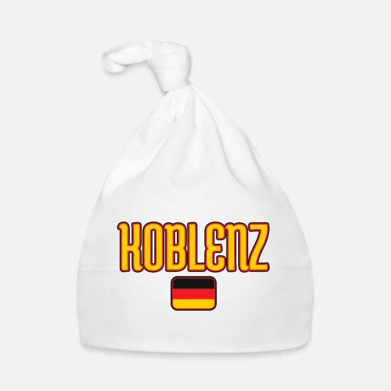 Coblence Allemagne Drapeau Design Bonnet bio Bébé