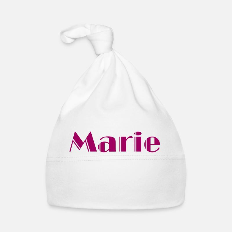 Marie First Name Gift Organic Baby Cap