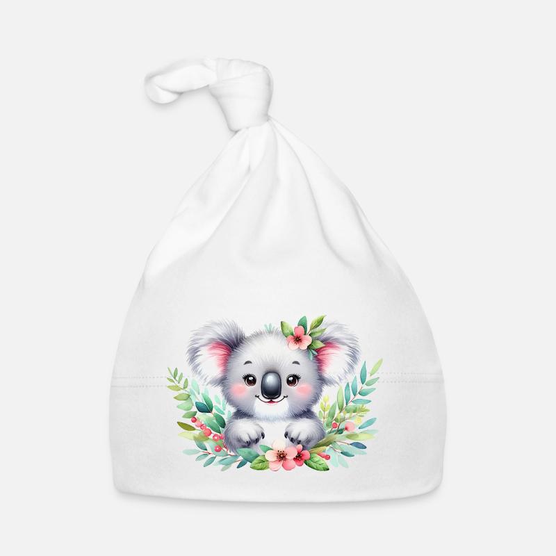 Koala Aquarell Illustration Baby Bio-Mütze