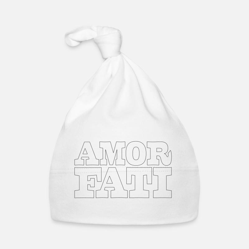 43 AMOR FATI - Bonnet bio Bébé - blanc