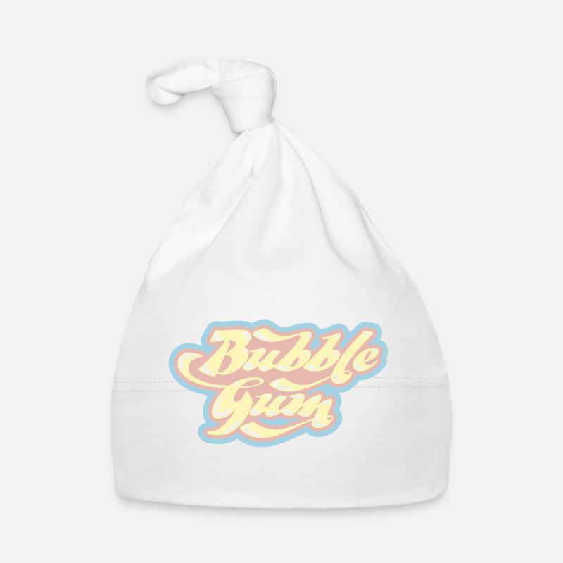 Lettrage rétro Bubblegum Bonnet bio Bébé