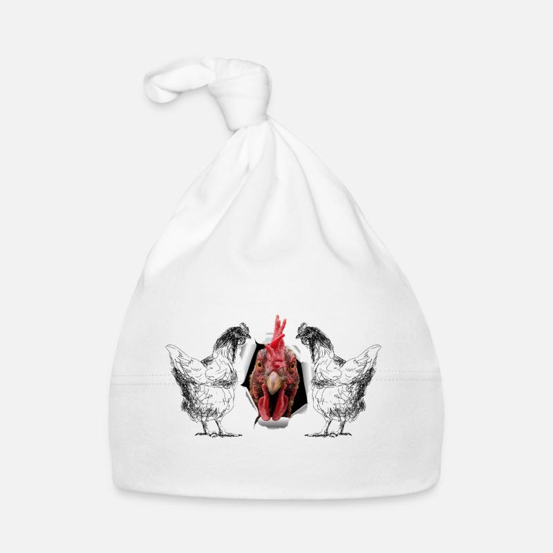Happy Easter - Baby Bio-Mütze - Weiß