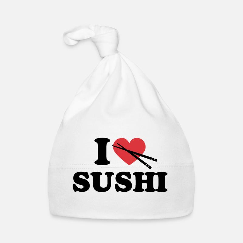Citation d'un amateur de sushis - Bonnet bio Bébé - blanc