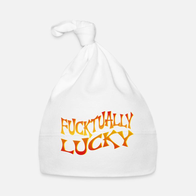 Bold Text Art with Angular Font Style - Organic Baby Cap - white