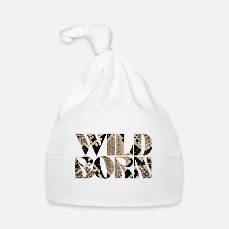 Wild Born serpent imprimé Design abstrait Bonnet bio Bébé