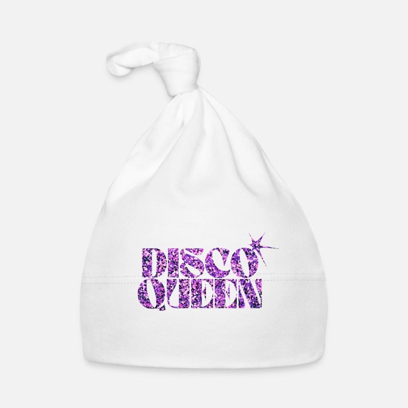 Disco Queen Glitter Motif Bonnet bio Bébé