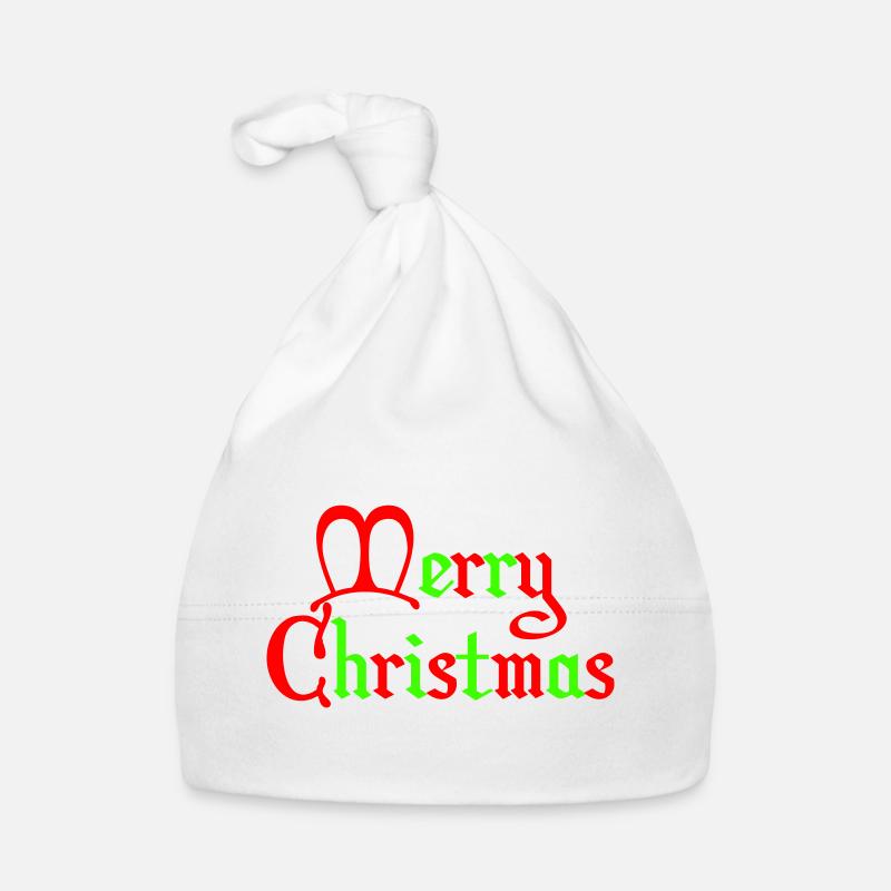 Joyeux Noël Écriture Gothique Bonnet bio Bébé