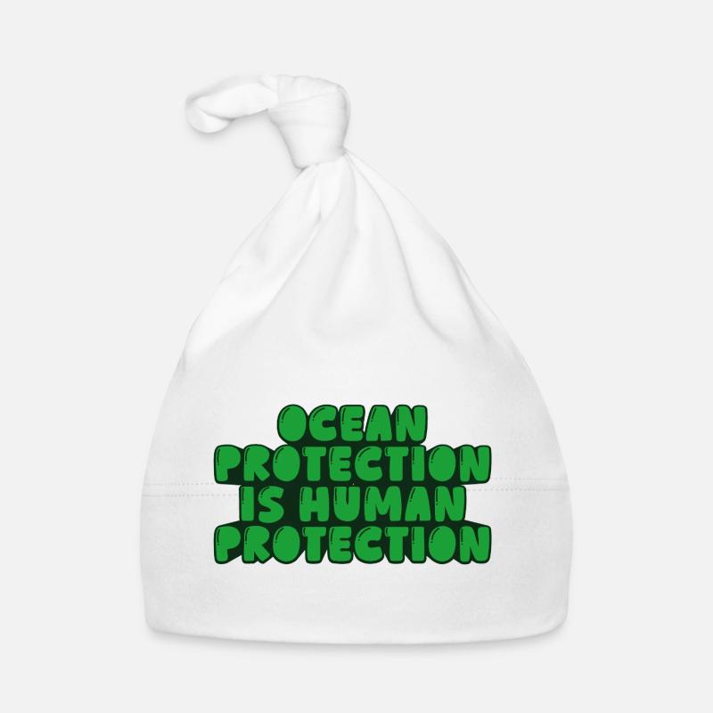 Ocean protection is human protection Organic Baby Cap