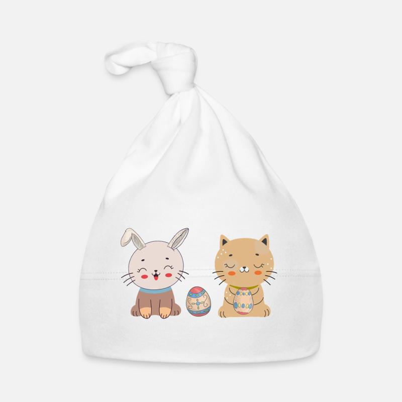Pâques des chats mignons Bonnet bio Bébé