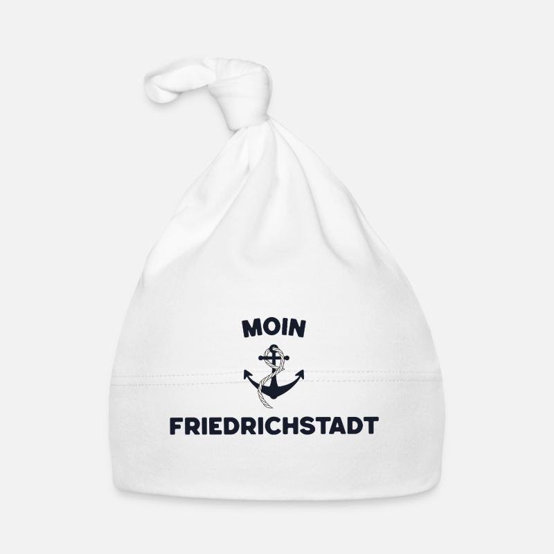 Moin Friedrichstadt – Maritimes Anker Design Baby Bio-Mütze