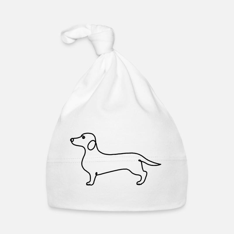 Minimalisme Teckel Illustration Moderne Bonnet bio Bébé