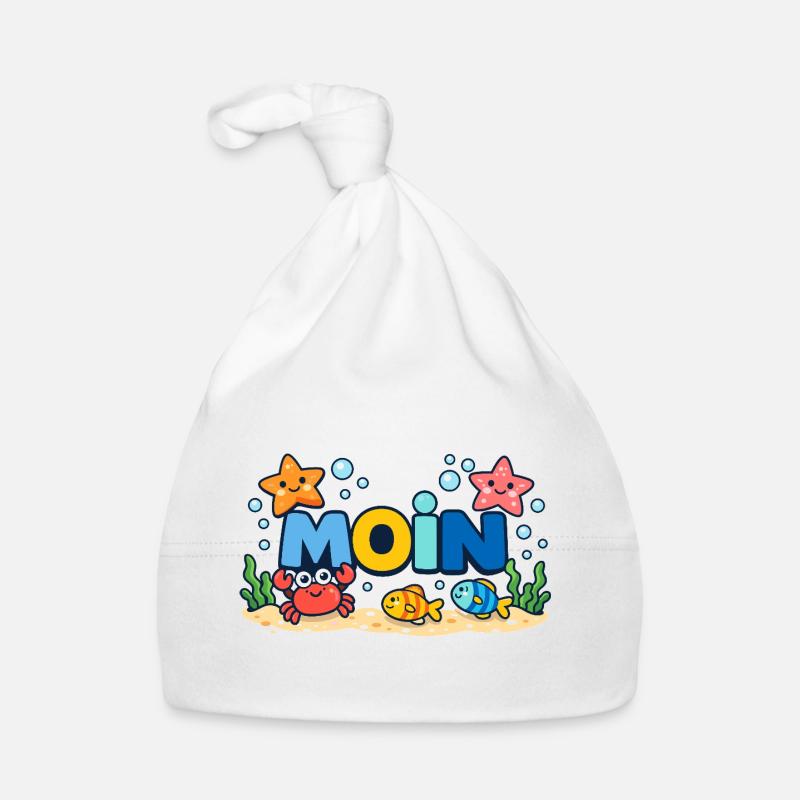 MOIN Möwe Leuchtturm Maritim Bunt Baby Bio-Mütze