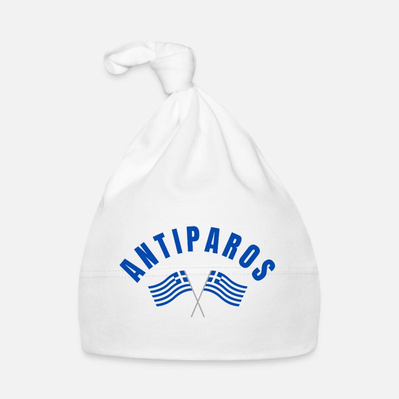 Antiparos Greek Flags Organic Baby Cap